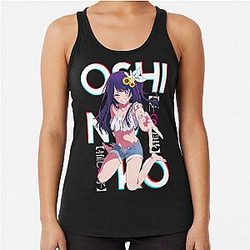 She a Beauty - Oshi No Ko ( Ai Hoshino ) on black Active  Racerback Tank Top