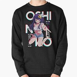 She a Beauty - Oshi No Ko ( Ai Hoshino ) on black Active  Pullover Sweatshirt