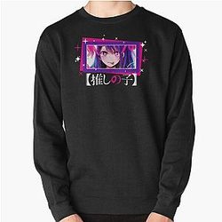 Ai hoshino b4 [oshi no ko] anime oshi no ko.  Pullover Sweatshirt