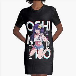 She a Beauty - Oshi No Ko ( Ai Hoshino ) on black Active  Graphic T-Shirt Dress