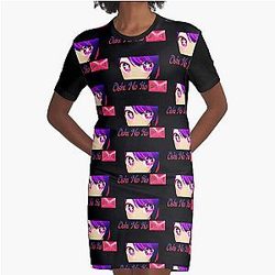 oshi no ko, anime, new anime, anime love, idols, sticker, oshi no ko shirt, Graphic T-Shirt Dress