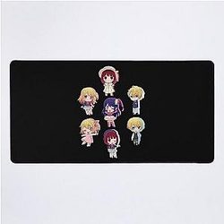 oshi no ko characters pack black version Desk Mat