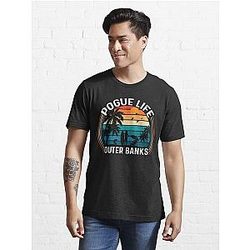Retro Pogue Life Outer Banks Beach Palm Tree T-Shirt Premium Merch Store
