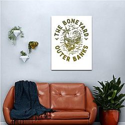 Outer Banks Netflix The Boneyard Vintage Beach Canvas Print Premium Merch Store