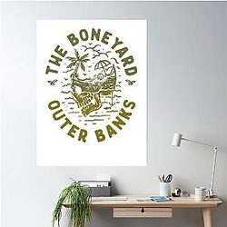 Outer Banks Netflix The Boneyard Vintage Beach Poster Premium Merch Store