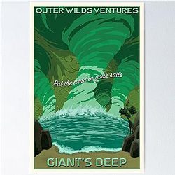 Outer Wilds - Giant's Deep Travel Poster Poster