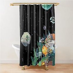 outer Wilds poster  Shower Curtain