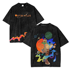 Vintage Washed Graphic PTTT0503 Outer Wilds T-Shirts