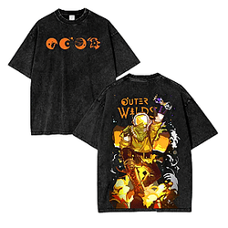 Vintage Action-Adventure Game Washed PTTT0503 Outer Wilds T-Shirts