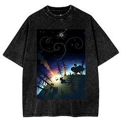 Message In The Forest DTNK1106 Washed Outer Wilds T-Shirts