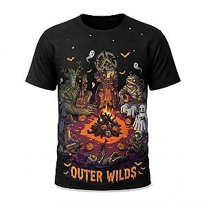 Campfire Halloween Outer Wilds T-Shirts Outer Wilds x Halloween NTT2008