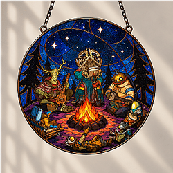 [Limited] Campfire Scene Outer Wilds Suncatcher