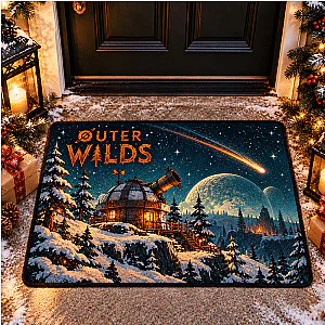 Observatory & Comet Christmas LA1410 Outer Wilds Doormats
