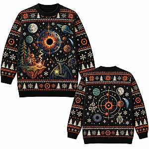 Outer Wilds Explore Observe Understand Ugly Christmas Sweater NTT2710 Outer Wilds Ugly Christmas Sweater