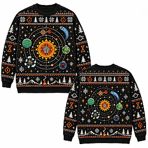 Outer Wilds Solar System Journey Ugly Christmas Sweater NTT2710 Outer Wilds Ugly Christmas Sweater