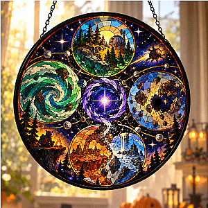 Outer Wilds Solar System Suncatcher NTT3010 Outer Wilds Suncatcher