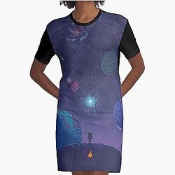 Outer Wilds Game Art Print Graphic T-Shirt Dress