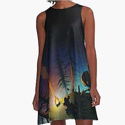 An illustration of Outer Wilds A-Line Dress