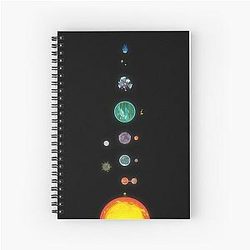 Outer Wilds Ship Log Map Spiral Notebook