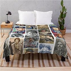 Outlander collage of artwork Throw Blanket