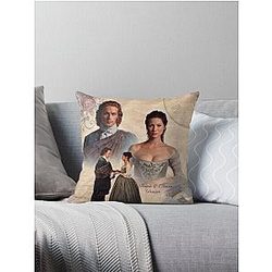 Jamie and Claire FraserOutlander Wedding Throw Pillow