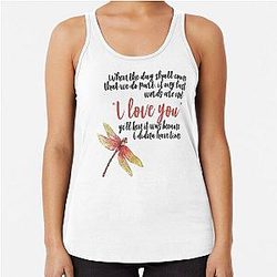 Outlander Jamie Fraser Romantic Quote Racerback Tank Top