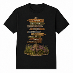 Outlander Locations Signpost HTCT3006 Outlander T-Shirts