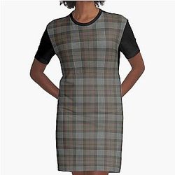 The Outlander Fraser Clan Crest Tartan Plaid Graphic T-Shirt Dress