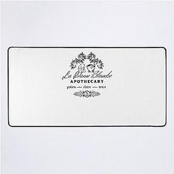Outlander La Dame Blanche White Witch Apothecary - Black Desk Mat