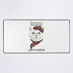 Funny Outlander Cat Desk Mat