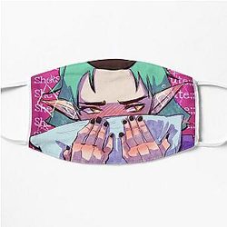The Owl House Shy Amity Holding a Pillow Flat Mask RB1107