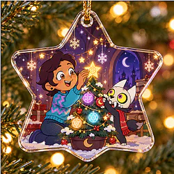 Luz Noceda and King Clawthorne Acrylic Christmas Ornament Owl House NTT0610 Owl House Decoration