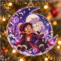Luz Noceda and Amity Blight Acrylic Christmas Ornament NTT0610 Owl House Decoration