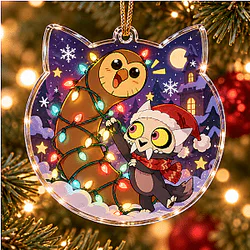 King Clawthorne and Hooty Christmas Acrylic Ornament NTT0610 Owl House Decoration