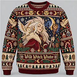 The Owl House King of Christmas Ugly Sweater, Cute King Holiday Knit Pullover, Gothic Christmas Sweater, Fantasy Fan Gift NTT1510 Owl House Sweatshirt