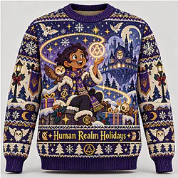 The Owl House Hexside Holidays Ugly Christmas Sweater, Magical Witch Academy Christmas Knit Sweater, Fantasy Holiday Gift  NTT1510 Owl House Sweatshirt