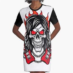 Ozzy Osbourne Heavy Metal Skull King Graphic T-Shirt Dress