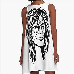 Ozzy Osbourne Minimalist Rock Icon A-Line Dress