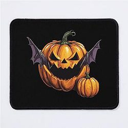 Halloween pumpkin eats a bat tribute to Ozzy Osbourne Mouse Pad