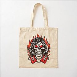 Ozzy Osbourne Heavy Metal Skull King Dark Rock Art Cotton Tote Bag