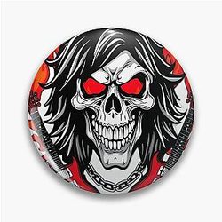 Ozzy Osbourne - Heavy Metal Skull King Dark Rock Art Pin