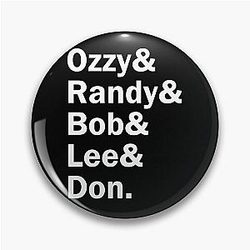 Funny Names Black Blizzard of Ozzy Osbourne Pin