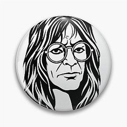 Ozzy Osbourne - Rock Icon - Line Art Design Pin