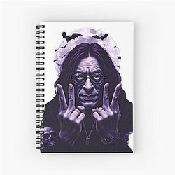 Ozzy Osbourne - Gothic Shadows Dark Rock Legend Art Spiral Notebook