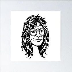 Ozzy Osbourne Minimalist Rock Icon Sleek Line Art Design Poster