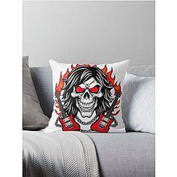 Ozzy Osbourne Heavy Metal Skull King Rock Art Throw Pillow
