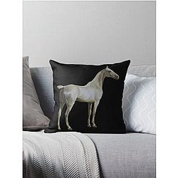 Horse Quote: Won't you ride my horse? Ozzy Osbourne Throw Pillow