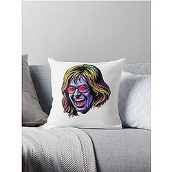 Ozzy Osbourne Psychedelic Rock Trip Electric Heavy Metal Art Throw Pillow