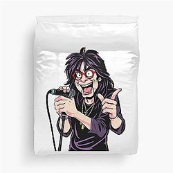 Ozzy Osbourne Comic Book Rock Star High Energy Animated Art Duvet Cover