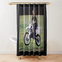 Ozzy Osbourne on Dirt Bike Shower Curtain